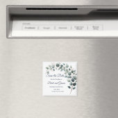 Aimant de mariage simple Eucalyptus pour annoncer (In Situ (Lave-vaisselle))