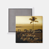 Aimant de mariage sur la plage (Recto/Verso)