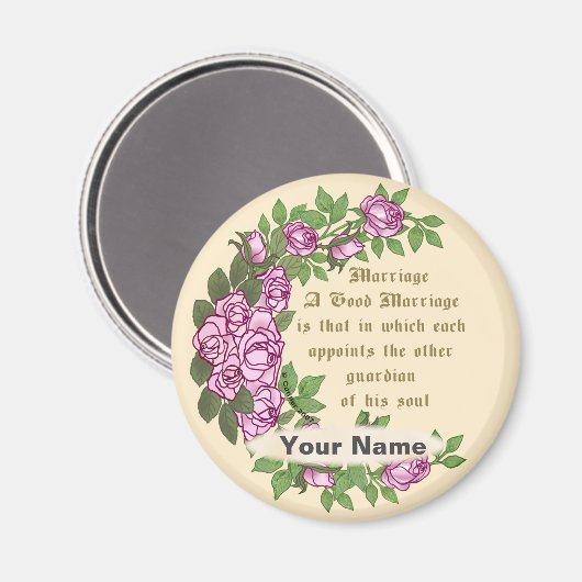 Aimant de mariage verset de mariage (Recto/Verso)
