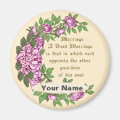 Aimant de mariage verset de mariage (Devant)