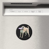Aimant de mème de chien de Frisbee (In Situ (Lave-vaisselle))