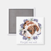 Aimant de mémoire de Bulldog Anglais (Recto/Verso)