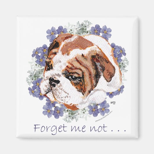 Aimant de mémoire de Bulldog Anglais (Devant)