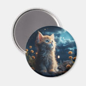 Aimant De mignons animaux sous le ciel étoilé (Recto/Verso)