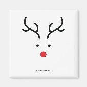 Aimant De mignons rennes pour noël. (Devant)