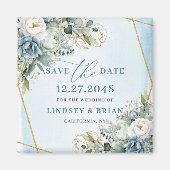 Aimant de mise en garde Fleurs bleues poussiéreuse (Devant)