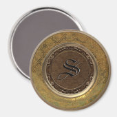 Aimant de monogramme victorien Flambeau (Recto/Verso)