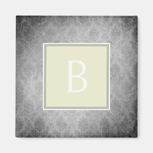 Aimant de monogramme Vintage jaune