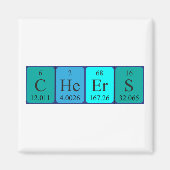 Aimant de mot de table périodique (Devant)