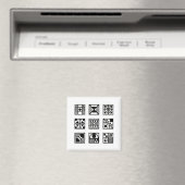 Aimant de motif tribal géométrique noir (In Situ (Lave-vaisselle))