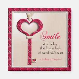 Aimant de motivation de citation de sourire