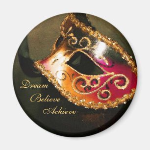 Aimant de motivation rêveur de masque de mascarad
