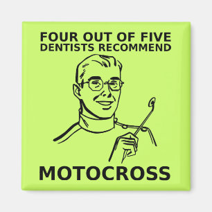 Aimant de moto cross tout-terrain 4 dentistes sur
