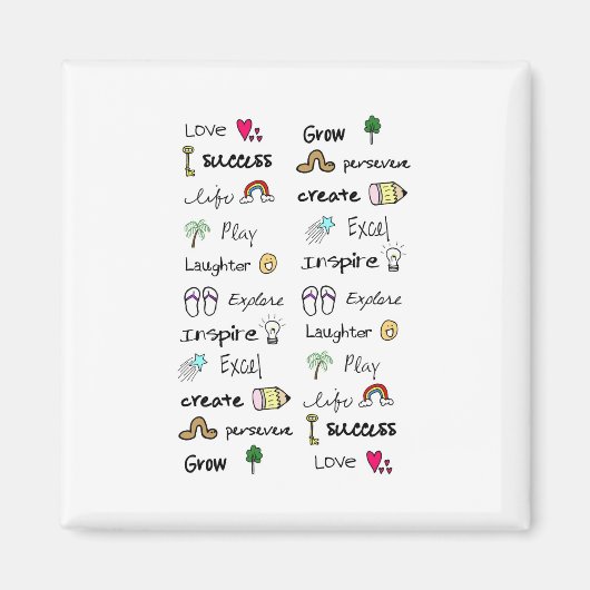 Aimant de mots positifs (Devant)