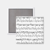 Aimant de musique en feuille blanche (Recto/Verso)