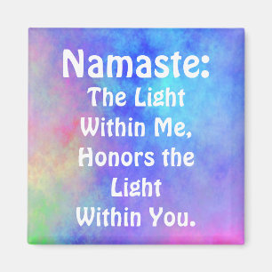 Aimant de Namaste d'arc-en-ciel