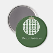 Aimant de Noël Art Déco, Vert Holly (Recto/Verso)
