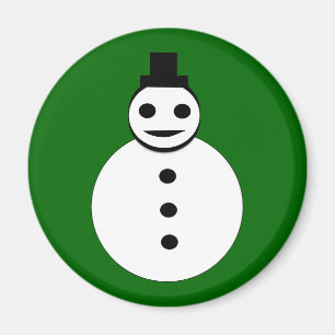 Aimant de Noël Bonhomme de Neige Souriant