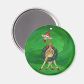 Aimant de Noël de la girafe (Recto/Verso)