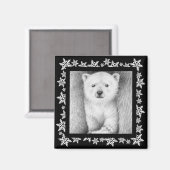 Aimant de Noël de l'ours polaire (Recto/Verso)
