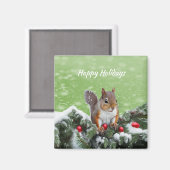 Aimant de Noël des écureuils (Recto/Verso)