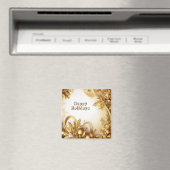 Aimant de Noël des Feuilles d'or (In Situ (Lave-vaisselle))