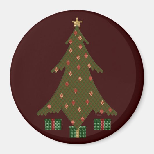 Aimant de Noël doré (Devant)