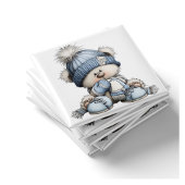 Aimant de Noël Ourson Bleu Fantaisiste