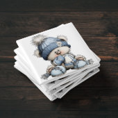 Aimant de Noël Ourson Bleu Fantaisiste