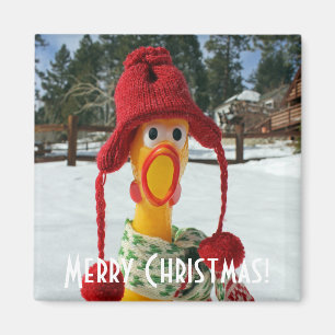 Aimant de Noël poulet adorable !