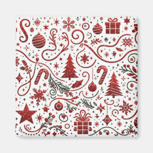 Aimant de Noël Rouge Blanc