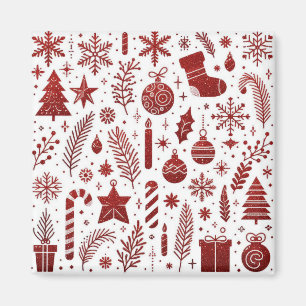 Aimant de Noël Rouge Blanc