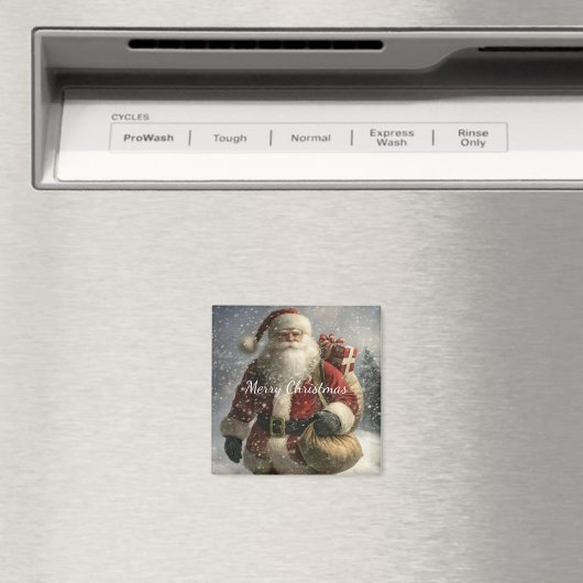 Aimant de Noël Vintage Père Noël (In Situ (Lave-vaisselle))