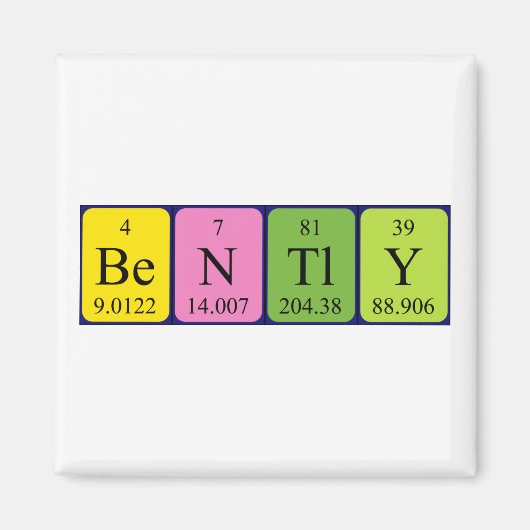 Aimant de nom de table périodique (Devant)