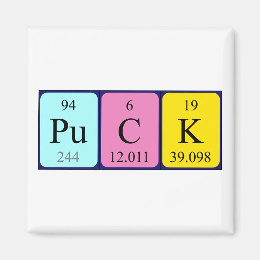 Aimant de nom de table périodique (Devant)