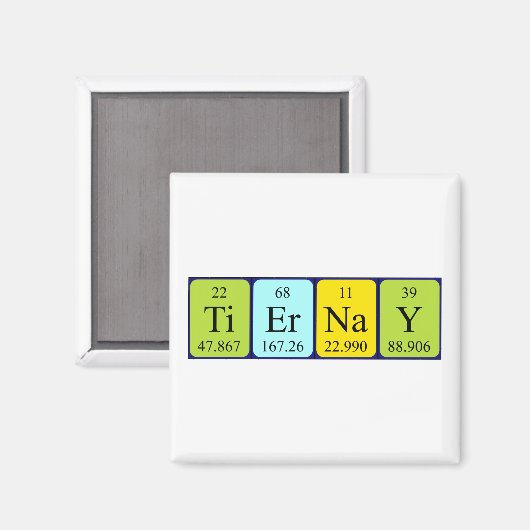 Aimant de nom de table périodique (Recto/Verso)