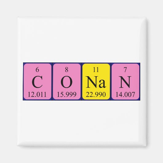 Aimant de nom de table périodique (Devant)