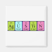 Aimant de nom de table périodique Agustin (Devant)