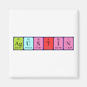 Aimant de nom de table périodique Agustin (Devant)