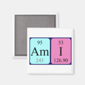 Aimant de nom de table périodique Ami (Recto/Verso)
