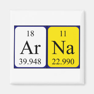 Aimant de nom de table périodique Arna