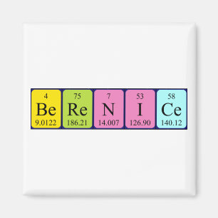 Aimant de nom de table périodique Berenice