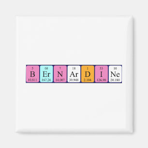 Aimant de nom de table périodique Bernardine