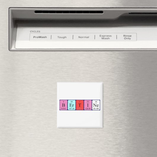 Aimant de nom de table périodique Bertine (In Situ (Lave-vaisselle))