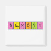 aimant de nom de table périodique Brandyn (Devant)