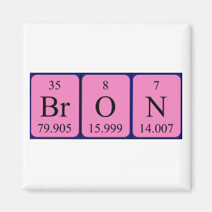Aimant de nom de table périodique Bron
