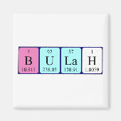 Aimant de nom de table périodique Bulah (Devant)