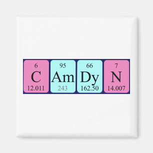 Aimant de nom de table périodique Camdyn