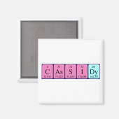 Aimant de nom de table périodique Cassidy (Recto/Verso)