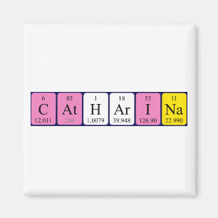 Aimant de nom de table périodique Catharina